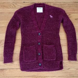 Abercrombie V-neck Ribbed Cardigan